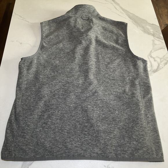 Lands End Mens Lot of 2 Fleece Vests Full Zip With 3 Zip Pockets Gray Green Sz L - Picture 12 of 16